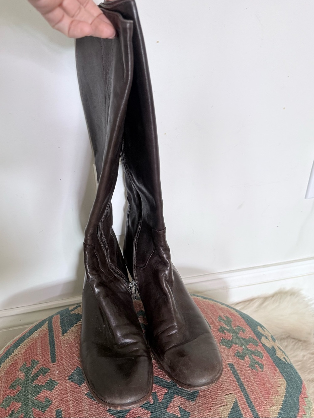 Cole Haan Crafted in Italy Brown Leather Knee High Boots – Size 9B